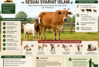 Tips memilih hewan kurban sehat sesuai syariat Islam, lengkap dengan ciri fisik, umur, dan dalil agar ibadah kurban sah dan berkualitas.( Ilustrasi Poto : chatGPT ).