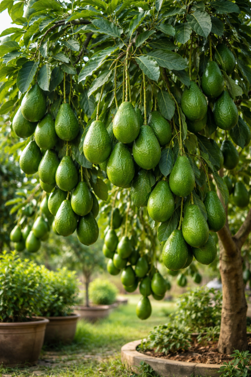 Cara Merangsang Alpukat di Lahan Sempit agar Cepat Berbuah Lebat ( Poto : AI)