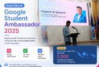 Kisah Dika di Google Student Ambassador 2025 menunjukkan bagaimana AI membantu mahasiswa menciptakan inovasi nyata dari kampus hingga masyarakat.( Poto : Tril Polmed )