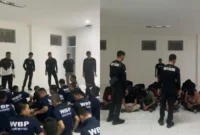 Ditjenpas memindahkan 29 narapidana high risk dari Lapas Jambi ke Lapas Kelas IIA Kumbang Nusakambangan dengan pengawalan ketat. ( Poto : Tribun Jambi.com).