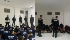 Ditjenpas memindahkan 29 narapidana high risk dari Lapas Jambi ke Lapas Kelas IIA Kumbang Nusakambangan dengan pengawalan ketat. ( Poto : Tribun Jambi.com).