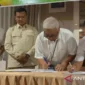 Pemkab Merangin menyerahkan 2,6 hektare lahan kepada Bulog untuk pembangunan gudang pangan.( Poto : ANTARA/DISKOMINFO KABUPATEN MERANGIN).