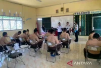 Ujian kesetaraan LPKA Muara Bulian diikuti 10 anak binaan dengan dukungan Disdikbud Batang Hari.( Poto : ANTARA/ Humas LPKA Muara Bulian )