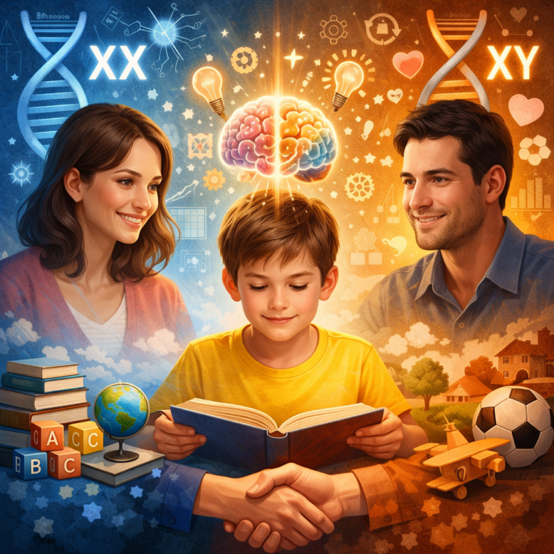 Ibu disebut lebih dominan menentukan kecerdasan anak secara genetik, namun ayah dan lingkungan tetap berperan penting dalam perkembangan anak.( Ilustrasi Poto :AI )