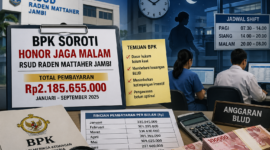 BPK soroti honor jaga malam RSUD Raden Mattaher Jambi Rp2,18 miliar.( Poto : AI )