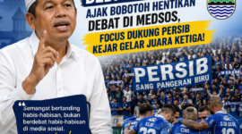Dedi Mulyadi meminta bobotoh menghentikan perdebatan soal bonus Persib Bandung dan fokus mendukung tim yang berjuang di Liga 1 Indonesia.( Poto : AI ).