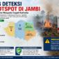 BMKG mendeteksi 13 hotspot di Jambi. Masyarakat diminta waspada dan tidak membuka lahan dengan cara dibakar.( ilustrasi Poto : AI )