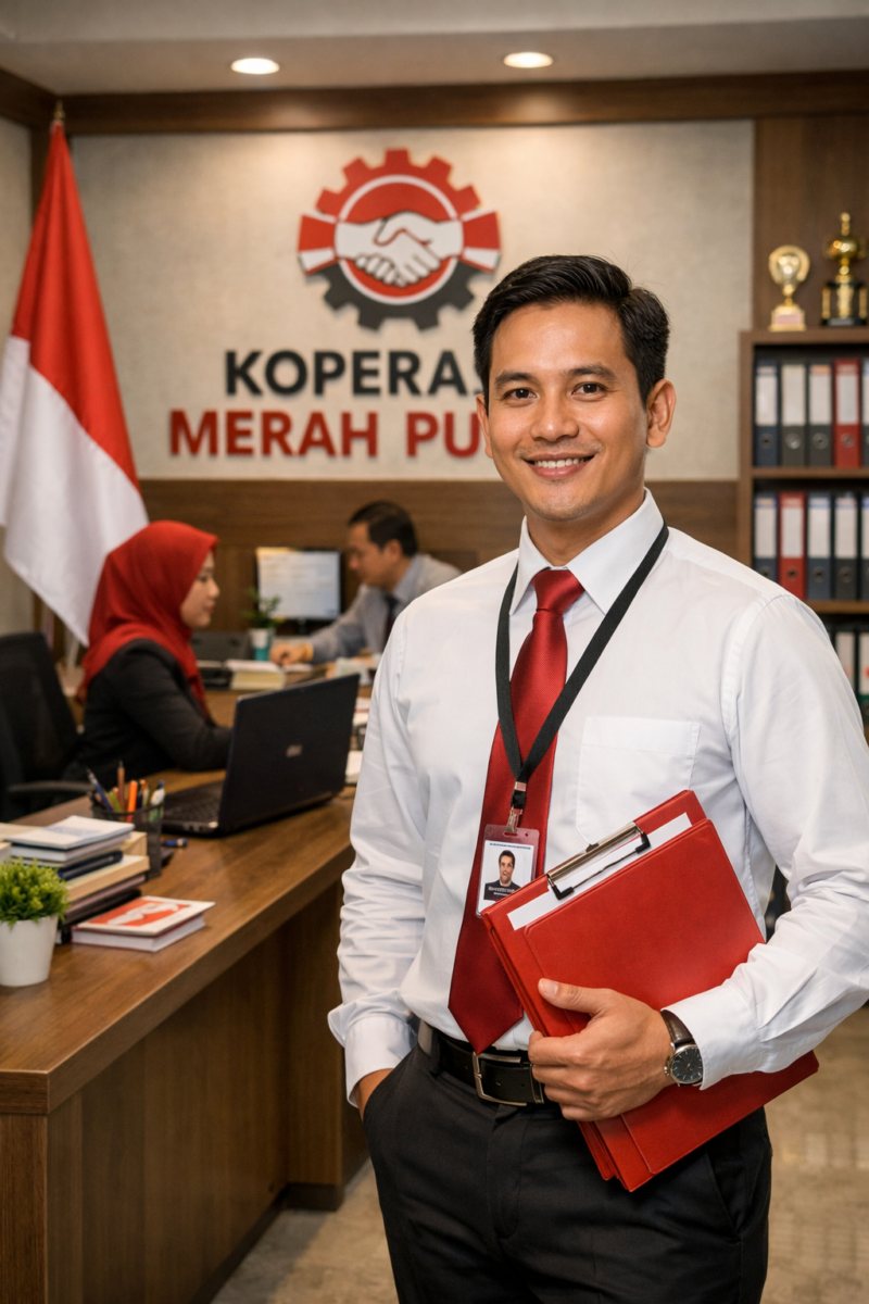 Koperasi Merah Putih membuka peluang kerja manajer dengan gaji Rp5 juta hingga Rp15 juta per bulan. ( Ilustrasi Poto : AI)