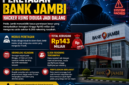 Polda Jambi menyelidiki peretasan Bank Jambi yang diduga dilakukan hacker asing. Sekitar 6.000 rekening nasabah terdampak dengan kerugian besar.( Poto : AI ).