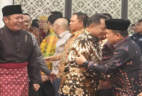 Gubernur Jambi Al Haris menghadiri Halal Bihalal Sumbagsel di Palembang bersama Menko Pangan Zulkifli Hasan dan para tokoh nasional.( Poto : Jambi SATU.id ).