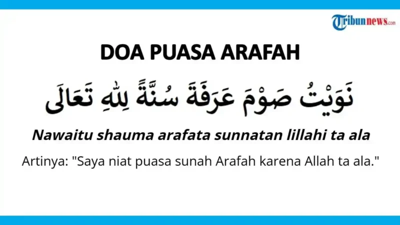 Puasa Arafah 2026 jatuh pada 26 Mei 2026. Simak jadwal, bacaan niat, tata cara, dan keutamaan puasa Arafah yang dapat menghapus dosa dua tahun sekaligus.( Poto : tribunnews.com)