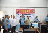 Kompolnas RI melakukan pengawasan langsung seleksi calon taruna Akpol di Polda Jambi.( Poto : dok. Polda Jambi/METROJAMBI.COM).