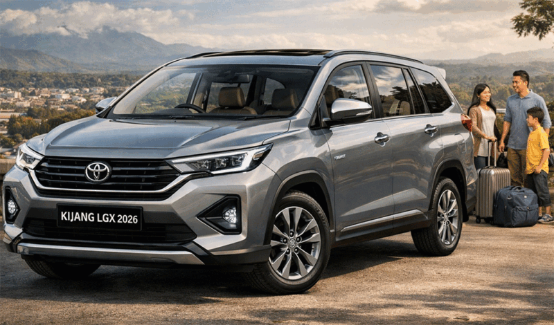 Toyota kembali menghidupkan nama besar Kijang melalui Kijang LGX 2026, sebuah MPV keluarga yang menggabungkan DNA legendaris dengan teknologi modern. -Foto: IST-