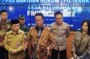 Menteri Hukum Republik Indonesia, Supratman Andi Agtas, meresmikan 1.585 Pos Bantuan Hukum (Posbankum) yang tersebar di seluruh desa dan kelurahan di Jambi pada Selasa (28/04/2026).( Poto : JERNIH.ID ).