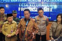 Menteri Hukum Republik Indonesia, Supratman Andi Agtas, meresmikan 1.585 Pos Bantuan Hukum (Posbankum) yang tersebar di seluruh desa dan kelurahan di Jambi pada Selasa (28/04/2026).( Poto : JERNIH.ID ).