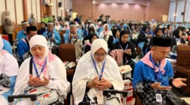 Pemberangkatan Haji 1447 H 2026: 15.349 Jamaah RI Sudah Terbang ke Arab Saudi.( Poto : METROJAMBI.COM)