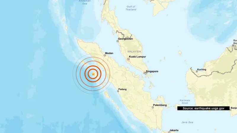 Gempa bumi dengan kekuatan sedang mengguncang wilayah Sumatera Utara, Indonesia. ( Astro Awani )