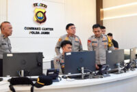 Polda Jambi menggelar Rakernis SPKT dan pengecekan Call Center Polri 110 untuk memperkuat layanan digital, mempercepat respons.( Poto : infojambi.com/Andra )