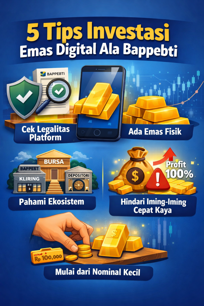 Bos Bappebti Ungkap 5 Tips Aman Investasi Emas Digital ( Poto : AI )