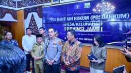 Peresmian Posbankum Desa Jambi memperluas akses keadilan melalui layanan bantuan hukum gratis bagi masyarakat hingga tingkat desa.( Poto : TBNews ).
