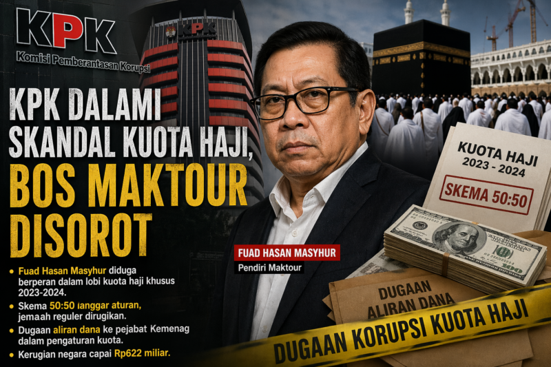 KPK Dalami Dugaan Skandal Kuota Haji, Bos Maktour Disorot ( Poto : AI )