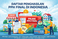 Direktorat Jenderal Pajak menetapkan berbagai jenis penghasilan yang dikenakan PPh final, mulai dari UMKM, investasi, hingga properti. Simak daftar lengkapnya di sini. ( Poto : AI )