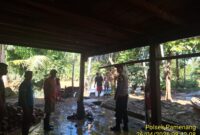 banjir Sungai Batang Tembesi merendam Pamenang Selatan, Merangin, Jambi, merusak rumah, fasilitas umum, dan lahan warga akibat hujan deras.( Poto : JAMBIEKSPRES.CO.ID ).