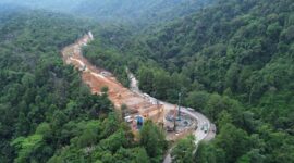 Pemerintah kembali melanjutkan pembangunan jalan layang Sitinjau Lauik di Sumatera Barat setelah proses pembebasan lahan berjalan lebih lancar. ( Poto :dok.detikfinance )