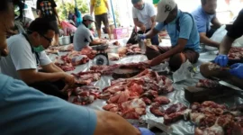 Daging kurban boleh dimakan oleh orang yang berkurban sebanyak apa? Simak aturan pembagian sesuai syariat Islam di sini.( Poto : Kr Jogja ).