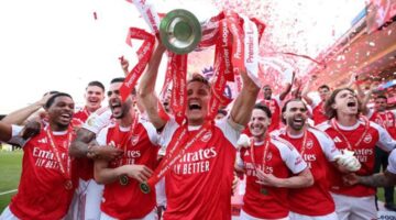 Arsenal akhirnya menutup musim 2025/2026 dengan status juara Liga Inggris( Poto : istimewa ).