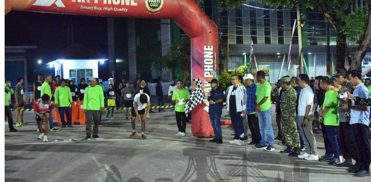 Balap Lari Bahagia Jambi jadi salah satu acara yang paling ramai dalam rangka HUT ke-80 Pemerintah Kota Jambi( Poto : jambiprima.com).