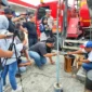 Demo AWaSI di SPBU Nusa Indah Jambi berlangsung tertib. Massa aksi menyaksikan langsung uji tera BBM untuk memastikan transparansi distribusi bahan bakar.( Poto : editor news.id ).