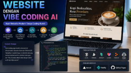 Pelajari cara membuat website dengan vibe coding AI secara praktis di tahun 2026. Mulai dari menulis prompt, memilih tools AI, hingga publish website tanpa coding rumit.( Poto : chatGPT ).