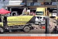 Rekaman CCTV kecelakaan di Kebon IX, Kecamatan Sungai Gelam, Muaro Jambi pada Kamis (28/5/2026).( Poto : tribunjambi.com )