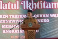 Wabup Merangin ajak lulusan pesantren Merangin jadi garda moral.( Poto : JambiPrima.com ).