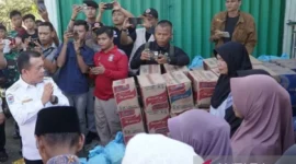 Pemprov Jambi salurkan bantuan banjir Sarolangun 2026 dan percepat pemulihan infrastruktur serta layanan warga terdampak.( Poto : ANTARA).