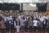Gubernur Al Haris mendorong pengusaha muda Jambi untuk tampil dan bersaing di tingkat nasional melalui momentum Munas HIPMI 2026.( Poto : Jambi SATU.id ).