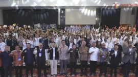 Gubernur Al Haris mendorong pengusaha muda Jambi untuk tampil dan bersaing di tingkat nasional melalui momentum Munas HIPMI 2026.( Poto : Jambi SATU.id ).