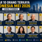 Daftar orang terkaya Indonesia 2026 versi Forbes menampilkan Prajogo Pangestu di posisi puncak, disusul Low Tuck Kwong dan keluarga Hartono.( Poto : AI )