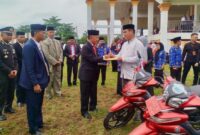 Hardiknas Merangin 2026 diwarnai penyerahan 24 motor dinas untuk Da’i dan penghargaan siswa berprestasi.( Poto : Akses Jambi ).