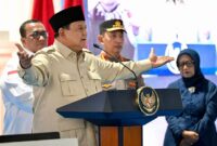 Presiden RI Prabowo Subianto.( Poto : KOMPAS.COM ).