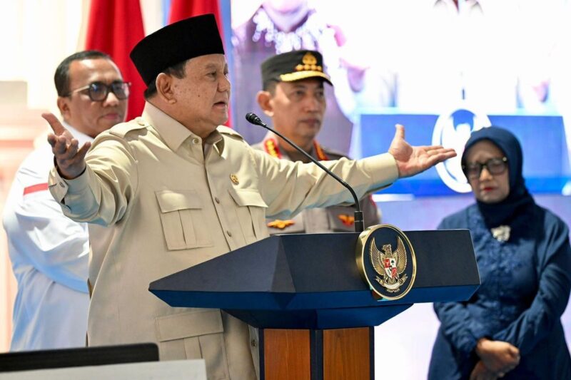 Presiden RI Prabowo Subianto.( Poto : KOMPAS.COM ).