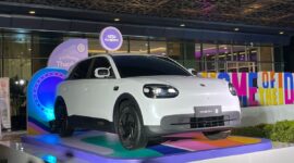 Chery Q mobil listrik dari Chery. ( Poto : KOMPAS.com / Dio Dananjaya ).