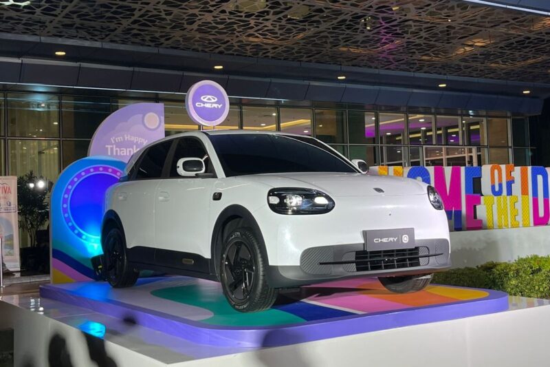 Chery Q mobil listrik dari Chery. ( Poto : KOMPAS.com / Dio Dananjaya ).