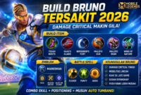 Build Bruno tersakit 2026 masih menjadi pilihan favorit banyak pemain Mobile Legends( Poto : chatGPT).
