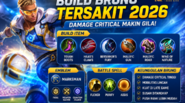 Build Bruno tersakit 2026 masih menjadi pilihan favorit banyak pemain Mobile Legends( Poto : chatGPT).