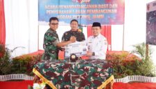Pemerintah Provinsi Jambi resmi menghibahkan tanah Barang Milik Daerah kepada Komando Resor Militer 042/Garuda Putih.( Poto : jambilink.id ).
