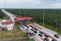 Hutama Karya mencatat lebih dari 600 ribu kendaraan melintas di JTTS.( Poto : JAMBIEKSPRES.CO.ID ).