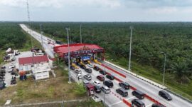 Hutama Karya mencatat lebih dari 600 ribu kendaraan melintas di JTTS.( Poto : JAMBIEKSPRES.CO.ID ).