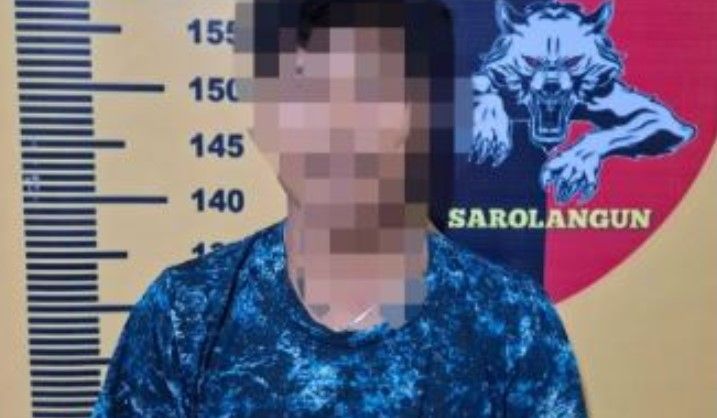 Polisi Sarolangun menangkap RJ dalam kasus pencurian sawit.( Poto : jambiprima.com )